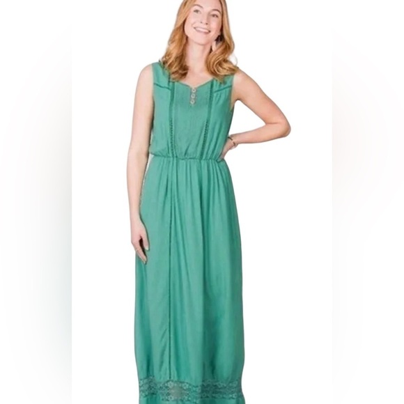 Matilda Jane Dresses & Skirts - Matilda Jane Down In The Valley Maxi Dress Women’s Medium Green Boho Prairie